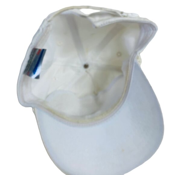 Indianapolis 500 Baseball Cap Anniversary Rope Strapback Hat White Gold 80s VTG - Picture 10 of 11